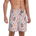 thumbnail image 2 of Bixox Men's Hello Summer With Gnome printed lightweight casual shorts, soft sleep shorts with pockets., 2 of 7
