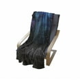 thumbnail image 4 of Galaxy Soft Flannel Fleece Throw Blanket, Outer Space View from Rustic Wooden Deck Blue Nebula Star Night, Cozy Plush for Indoor and Outdoor Use, 50" x 60", Purple Blue Brown, by Ambesonne, 4 of 6