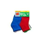 Hanes Baby Boys Ankle Socks, 10-Pack