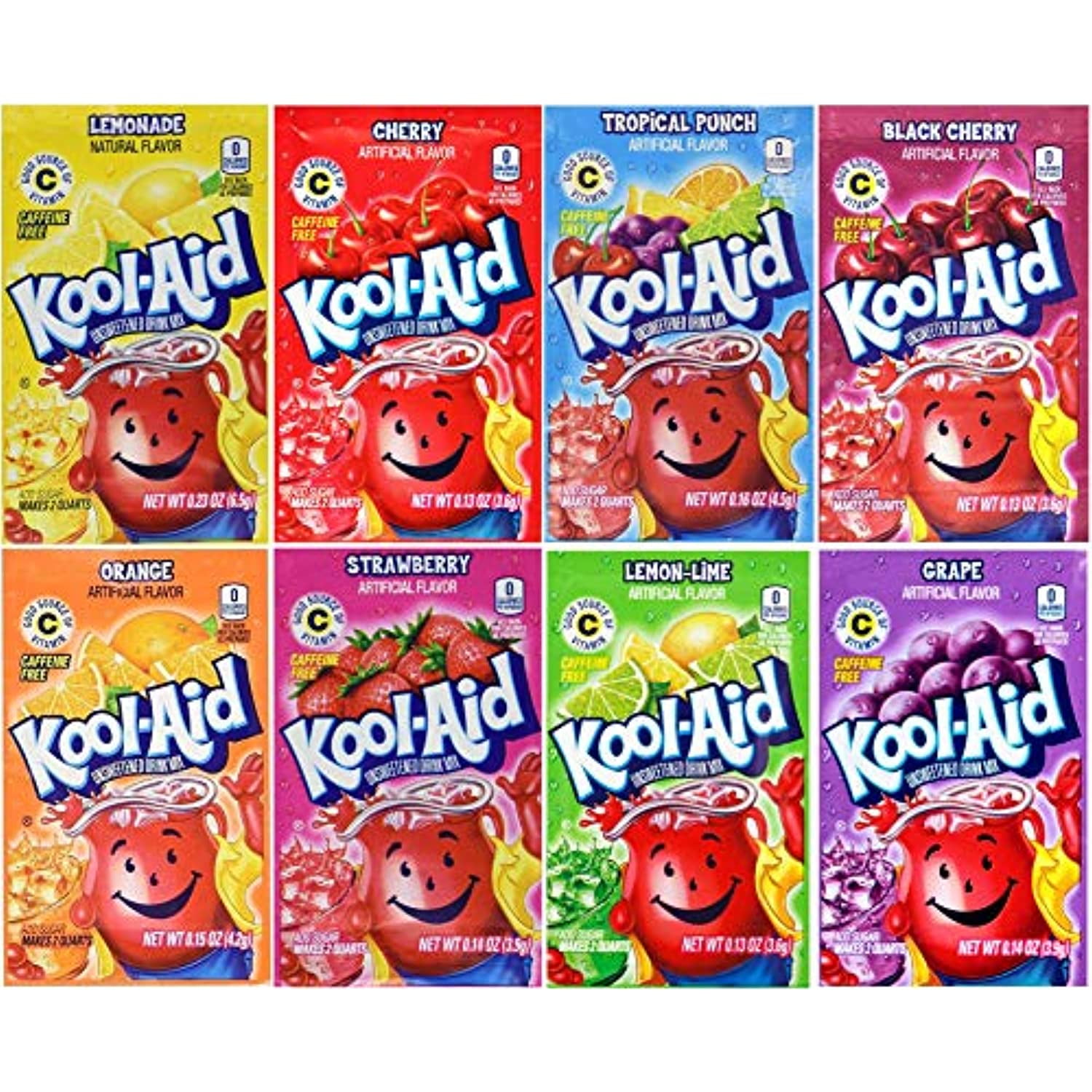 KoolAid Drink Mix, 8 Flavors Variety Pack, 48 Packets