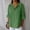 *Green, variant on ClodeEU Women's Linen Blend V Neck 3/4 Sleeve T-Shirt,Loose Fit Casual Top Green,Womens Plus XXXXL