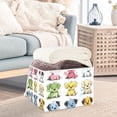 thumbnail image 5 of Colorful Doodle Dogs Storage Basket for Shelves Foldable Container Organizer for Organizing Toys Clothes Books with Handles, 5 of 7
