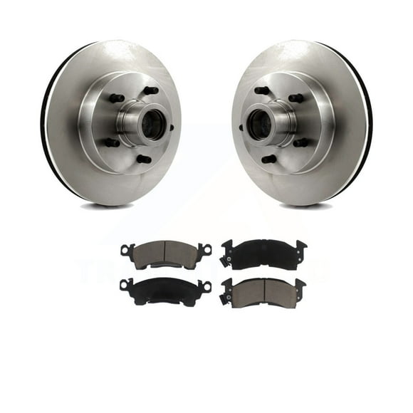 CMX Front Brake Rotor Ceramic Pad Kit for Car Chevrolet GMC C10 C1500 G20 G2500 Cadillac Brougham Fleetwood R10 R1500 G10 G1500 DeVille Suburban K5 Blazer Jimmy Commercial Chassis P1500 P10 K8C-102718