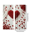 thumbnail image 3 of TIELUTT Rideaux de la Saint-Valentin Roses Rouges Rideaux Pétales de Roses Rouges Rideaux de Salon Chambre Rideaux Longs Rideaux d'Hiver Rideaux de Fenêtre Doublure de Douche Courte, 3 of 7