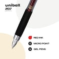 thumbnail image 3 of Bolígrafo de gel Uniball Signo 207 retráctil micro, 0,5 mm, tinta roja, 3 of 7