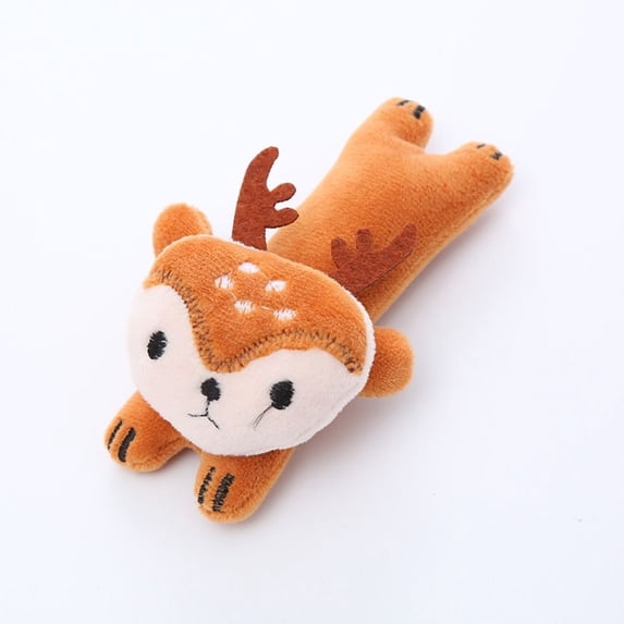 2PCS Toothbrush Chewing Toy Vocal Toy Cat Mint Teeth Grinding Catnip Toys Claws Thumb Bite Funny Interactive Plush Cat Toy BROWN