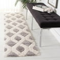 thumbnail image 3 of SAFAVIEH Memphis Watson Geometric Shag Area Rug, Grey/Cream, 4' x 6', 3 of 7