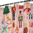 thumbnail image 3 of Pink Christmas Nutcracker Pattern Shower Curtain 72"x72" ,Bathroom Decorative Shower Curtains Set with 12 Hooks,Modern Waterproof Washable Shower Curtain, 3 of 6