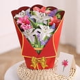 thumbnail image 1 of Flower Bouquets Greeting Card,Three Dimensional Paper Carved Flower Gift Card for Mother'S Day Valentine'S Day(LILIES), 1 of 7