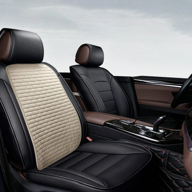 Everyday Low Price! Car Linen Seat Cushion Set, Summer Ventilated Cool Pad for Backrest, Breathable Rear Seat Cover, Universal Three-Piece Cushion for All Season Comfort