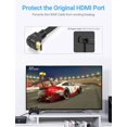 thumbnail image 3 of Urwoow Cable De Extensión Hdmi Macho A Macho Plano Y Delgado De Alta Velocidad Cable Convertidor Adaptador De Ángulo Recto De 270 Grados (1 Pie), 3 of 5
