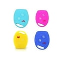 thumbnail image 3 of 3 Buttons Silicone Car Key Case Holder Remote Key Fob Cover Protector Black 1 Set, 3 of 8