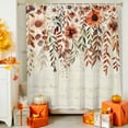 thumbnail image 4 of Shower Curtain 66"W x 72"L Thanksgiving Autumn Vintage Flowers Fabric Shower Curtains Set with Hooks Water Repellent Bathroom Curtains Machine Washable Bathroom Accessories, 4 of 6