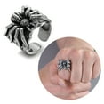 thumbnail image 2 of Necvior Gothic Spiders Open Rings Punk Style Statement Rings Adjustable Finger Rings Party Jewelry Accessory for Men, 2 of 11
