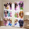 thumbnail image 2 of Manfei Kids Children Kawaii Dogs Black Out Curtains,Cartoon Animal Curtains Pack of 2 (42x63 Each),Cute Pets Bedroom Curtains,Luxury Bedroom Decor, 2 of 6