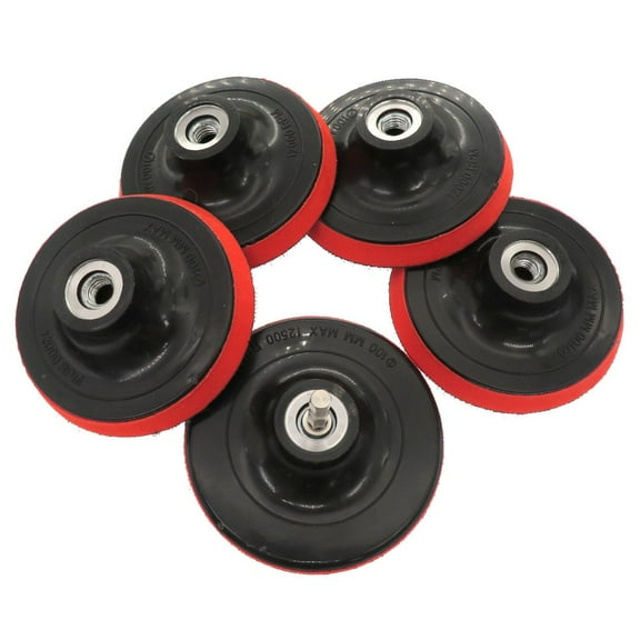 2 Set 4Inch 100Mm Backing Pad Hook And Loop Buffing Pad Sanding Discs Car Polisher For Auto Polishing With M10 Drill Adapter Smile Home
