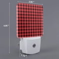 thumbnail image 2 of Balery Buffalo Plaid Red Black Pattern LED Night Light with Automatic Sensor Plug in Night Light with Dusk-to-Dawn Light Sensor LED Nightlight 0.5W-US, 2 of 7