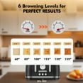 thumbnail image 3 of LONGDEEM 4 Slice Toaster, 6 Browning Options, Wide Slots, High Lift Lever, Dual Controls, Black, 3 of 7
