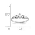 thumbnail image 4 of Childrens 14K White Gold Claddagh Ring, 4 of 5