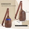 thumbnail image 5 of APHISON Small Sling Bag Fanny Packs Cell Phone Purse Vegan Leather Crossbody Bags for Women Chest Bag with Adjustable Strap - Coffee, 5 of 6
