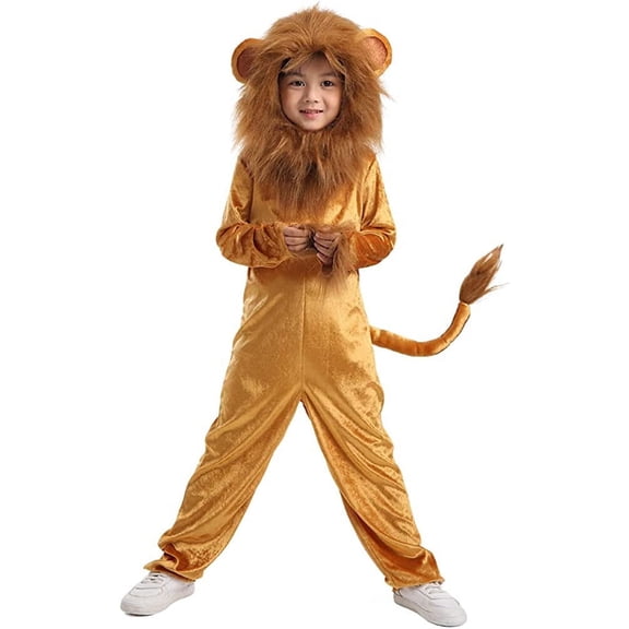 Seasons Child Lion Costume Animal Pretend Cosplay Costume,Size (4-6 Years)