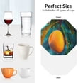 thumbnail image 6 of Disketp Mango In The Rain Funny Coasters,4 Pcs Leather Coasters with Holder, Perfect Housewarming Hostess Gifts,Protect Furniture from Water Marks Scratch and Damage-Octagon, 6 of 6