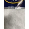 thumbnail image 4 of 3 Pair White Dia-Medic Crew Diabetic Socks Size 9-11 Non Binding Smooth Toe Seam, 4 of 5