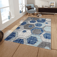 thumbnail image 3 of L'Baiet Amoura Blue Geometric 4 ft. x 6 ft. Area Rug, 3 of 6