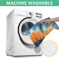 thumbnail image 6 of Orange Blue Tie Dye Spiral Pattern Square Tablecloth,Waterproof Square Table Cover,Wipeable Spillproof Washable Table Cover for Home Kitchen Party Decor 52"x52"(132x132cm), 6 of 6