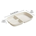 thumbnail image 3 of HengDidi Reusable 3-Compartment Bento Lunch Box - Food-Grade Wheat Straw Material Stackable Design for Meal Prep, BPA-Free Healthy Eating Container for All Ages, 3 of 7