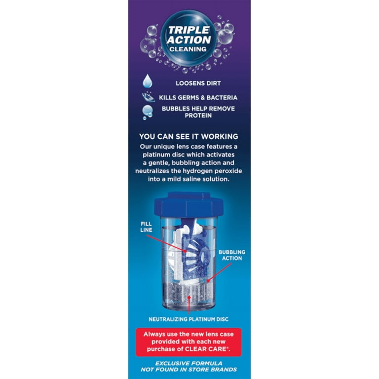 4 pack) CLEAR CARE Cleaning & Disinfecting Contact Lens Solution