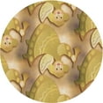 thumbnail image 1 of Ahgly Company Indoor Round Patterned Saffron Yellow Area Rugs, 8' Round, 1 of 1
