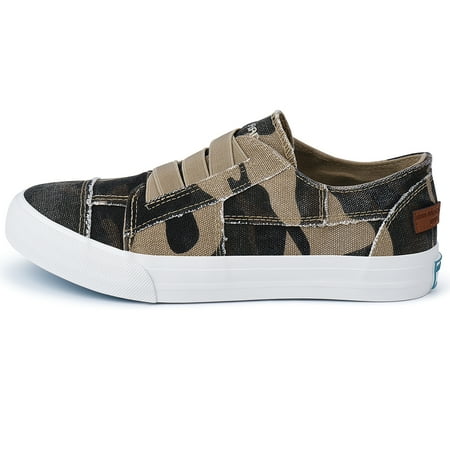 

JENN ARDOR Women s Stylish Slip On Sneakers Low Top Canvas Sneakers Trendy Flats Comfortable Casual Walking Shoes