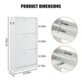 thumbnail image 6 of VEVOR Shoe Storage Cabinet with 3 Flip Drawers, Wooden White, 45.19 lb, 6 of 6