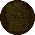thumbnail image 1 of Ahgly Company Machine Washable Indoor Round Abstract Yellow Modern Area Rugs, 7' Round, 1 of 4