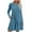 Blue Dress for Women, variant on Ygbgbb Women's Fashion Solid Color Round Neck Long Sleeve Round Neck Dress Long Skirt (Gray,XXL)