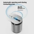 thumbnail image 4 of Lksixu Intelligent Car Ashtray, Automatic Opening and Closing Ashtray with LED Light, Desktop Sensor Soot Collector Fireproof Metal Center Console Ashtray Fathers Day Gifts for Dad Men Friends, 4 of 5