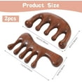 thumbnail image 2 of Scalp Massage Comb 2PCs, Wooden Wide Tooth Loc Comb, Natural Sandalwood Head Massager Tool, Wood Hair Growth Scalp Massage Comb for Women Men, Massage Meridian Comb for Head, 2 of 5