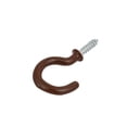 thumbnail image 3 of Uxcell 1 Inch Plastic Coated Screw-in Open Cup Ceiling Hooks Hangers Brown 25pcs, 3 of 4
