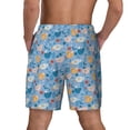 thumbnail image 3 of Sigee Cute Chickens and Flowers Print Mens Swim Trunks with Compression Liner Quick Dry Swim Stretch Beach Shorts with Pockets,S-3XL, 3 of 7