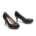 thumbnail image 4 of BURUDANI Tiffany Women's Classic Elegant Versatile Low Stiletto Heel Dress Platform Pumps Shoes, 4 of 7
