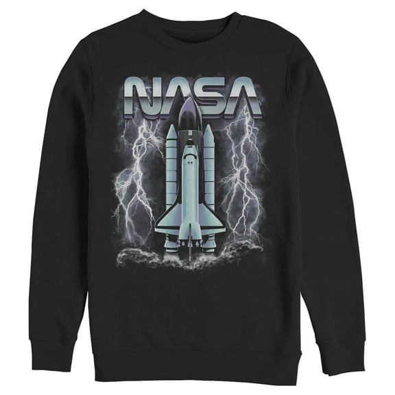 Men's NASA Lightning Launch  Sweatshirt Black Medium