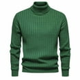 thumbnail image 1 of LOVZFMLL Sweaters for Men, Solid Color Acrylic Turtleneck Ribbed Pullover, Classic Casual Fashion Basic Layering Shirt, Warm Winter Tops, Fall Clothes, 1 of 4
