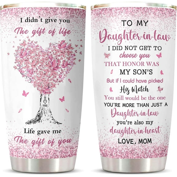Daughter in Law Gifts Tumbler, Gifts For Daughter in Law, Daughter in Law Gift Ideas, Best Future Daughter in Law Birthday Gift, Daughter-in-Law Gifts From Mother-in-Law Coffee Cup 20oz 1PC