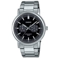 thumbnail image 1 of Casio Standard Analog Stainless Steel Black Dial Quartz MTP-E335D-1EV Men's Watch, 1 of 1