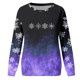 thumbnail image 2 of Gibobby Sudadera de Navidad para mujer Sudadera casual de manga larga con cuello redondo y estampado de de nieve degradado para Mujer(Morado,M), 2 of 4