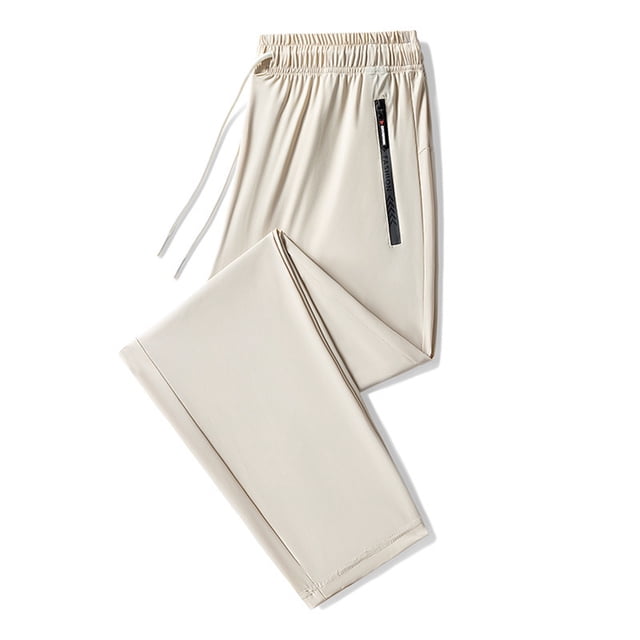 Men's Casual Pants Uni Stretch Quick Drying Elastic Waist Drawstring for Comfortable Daily Wear and Outdoor Activities Versatile and Breathable for All-Day Comfort Durable Fabric Design