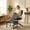 Black, variant on Peispie Cross Legged Office Chair, Wide Seat Armless Criss Cross Desk Chair, 360 Swivel Adjustable Height Computer Chair , Corduroy Chair for Home Office, Meditation, Orange