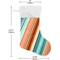 thumbnail image 2 of Coolnut Christmas Stocking Personalized Mexican Serape Stripes Large Candy Stocking Hanging Gift Xmas Stockings Decoration 2PCS for Family Holiday Party Ornaments Decor Fireplace, 2 of 7