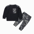 thumbnail image 3 of KPOPLK Baby Toddler Boys Fall Clothes Sets 6 12 18 24 Months 2T 3T 4T Long Sleeve O Neck Pullover T-Shirt Camo Pants Outfits Black Size 7-9 Years, 3 of 5